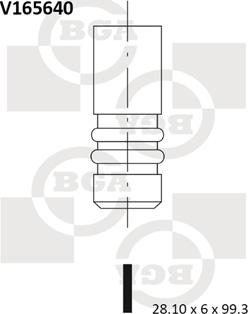 BGA V165640 - Впускний клапан autocars.com.ua