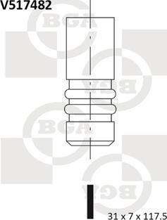 BGA V517482 - Випускний клапан autocars.com.ua