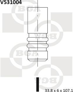 BGA V531004 - Випускний клапан autocars.com.ua