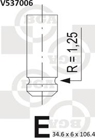 BGA V537006 - Впускной клапан avtokuzovplus.com.ua