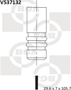 BGA V537132 - Выпускной клапан avtokuzovplus.com.ua