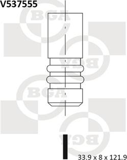 BGA V537555 - Випускний клапан autocars.com.ua