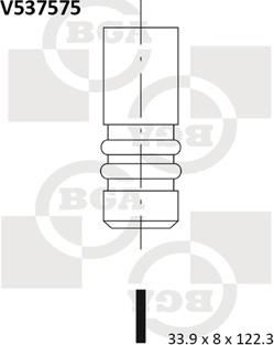 BGA V537575 - Впускний клапан autocars.com.ua