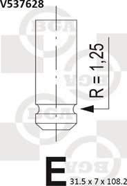 BGA V537628 - Випускний клапан autocars.com.ua