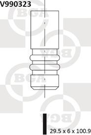 BGA V990323 - Клапан впуск. Caddy III 1.4 i 04- autocars.com.ua