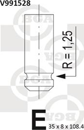 BGA V991528 - Випускний клапан autocars.com.ua