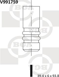 BGA V991759 - Клапан впуск. Caddy III 1.6 i 04- autocars.com.ua