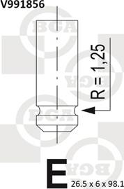 BGA V991856 - Випускний клапан autocars.com.ua