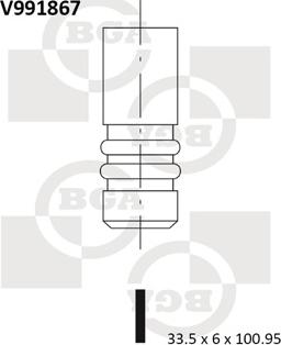 BGA V991867 - Впускной клапан avtokuzovplus.com.ua