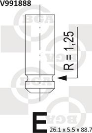 BGA V991888 - Выпускной клапан avtokuzovplus.com.ua