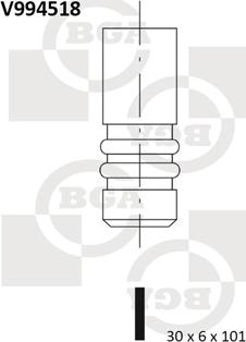 BGA V994518 - Выпускной клапан avtokuzovplus.com.ua