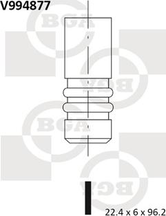 BGA V994877 - Випускний клапан autocars.com.ua