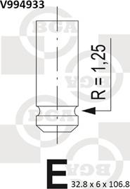 BGA V994933 - Клапан впуск. Kangoo 1.2 i 97- autocars.com.ua