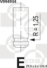 BGA V994934 - Випускний клапан autocars.com.ua