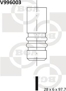 BGA V996003 - Выпускной клапан avtokuzovplus.com.ua