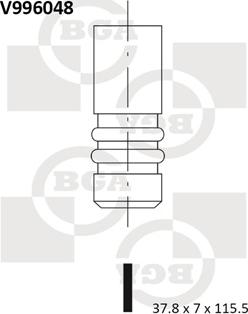 BGA V996048 - Випускний клапан autocars.com.ua