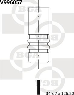 BGA V996057 - Впускний клапан autocars.com.ua