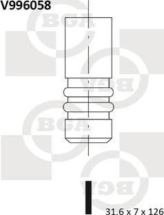 BGA V996058 - Випускний клапан autocars.com.ua