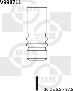 BGA V998711 - Выпускной клапан avtokuzovplus.com.ua