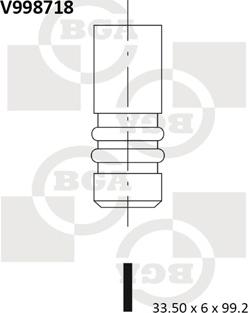 BGA V998718 - Впускний клапан autocars.com.ua