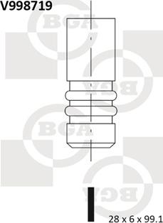 BGA V998719 - Випускний клапан autocars.com.ua