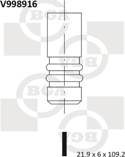 BGA V998916 - Впускной клапан avtokuzovplus.com.ua