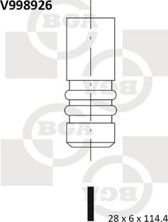 BGA V998926 - Впускной клапан avtokuzovplus.com.ua