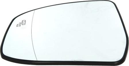 BLIC 6102-03-043367P - Дзеркальне скло, зовнішнє дзеркало autocars.com.ua