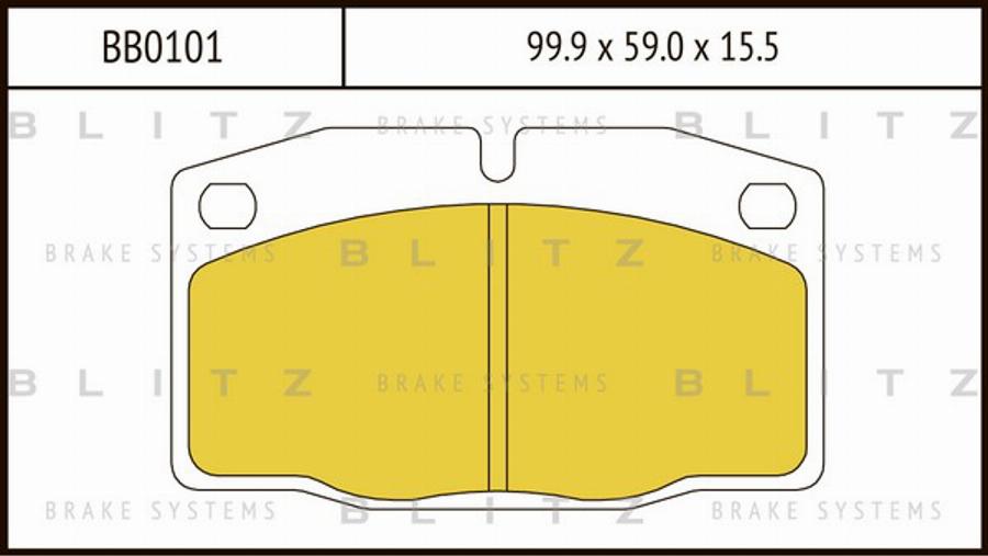 Blitz BB0101 - Гальмівні колодки, дискові гальма autocars.com.ua