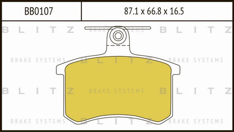 Blitz BB0107 - Гальмівні колодки, дискові гальма autocars.com.ua