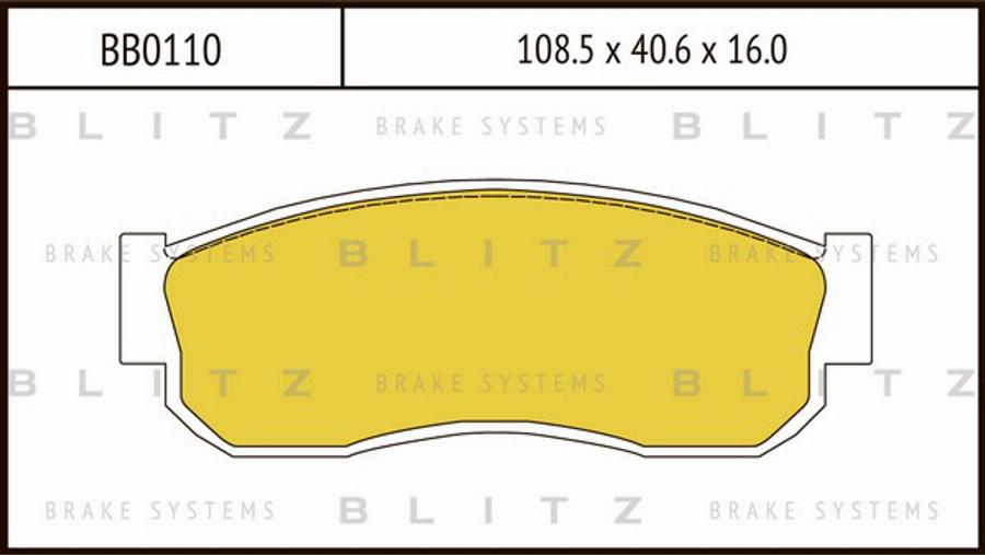 Blitz BB0110 - Гальмівні колодки, дискові гальма autocars.com.ua