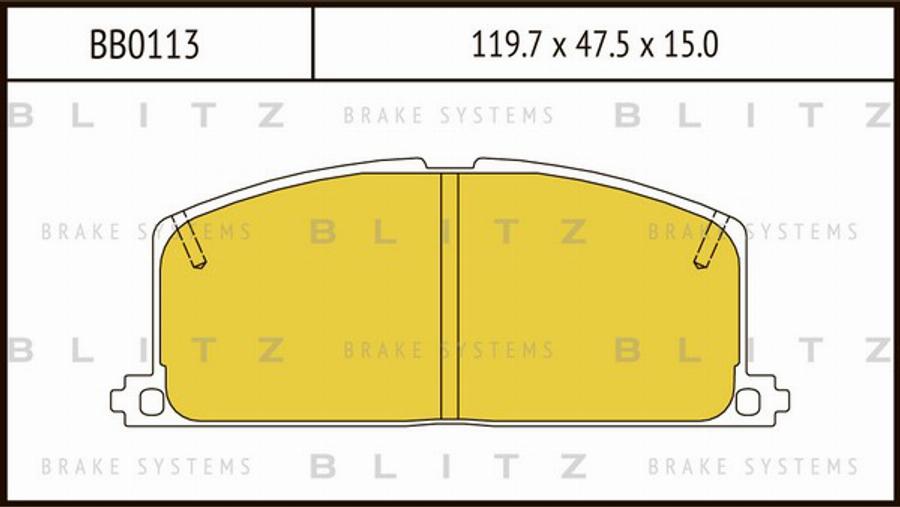 Blitz BB0113 - Тормозные колодки, дисковые, комплект autodnr.net