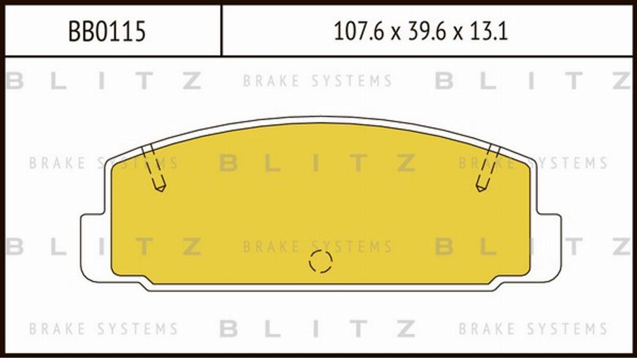 Blitz BB0115 - Гальмівні колодки, дискові гальма autocars.com.ua