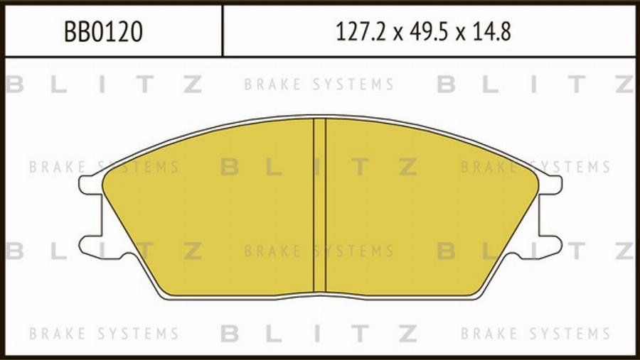 Blitz BB0120 - Тормозные колодки, дисковые, комплект autodnr.net