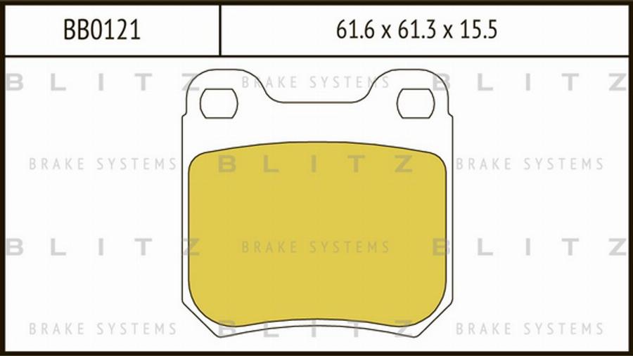 Blitz BB0121 - Тормозные колодки, дисковые, комплект autodnr.net