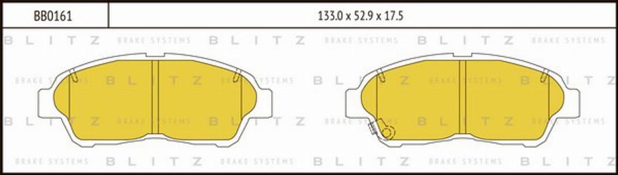 Blitz BB0161 - Гальмівні колодки, дискові гальма autocars.com.ua