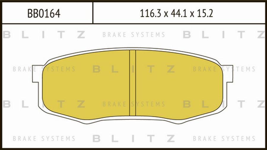Blitz BB0164 - Тормозные колодки, дисковые, комплект autodnr.net