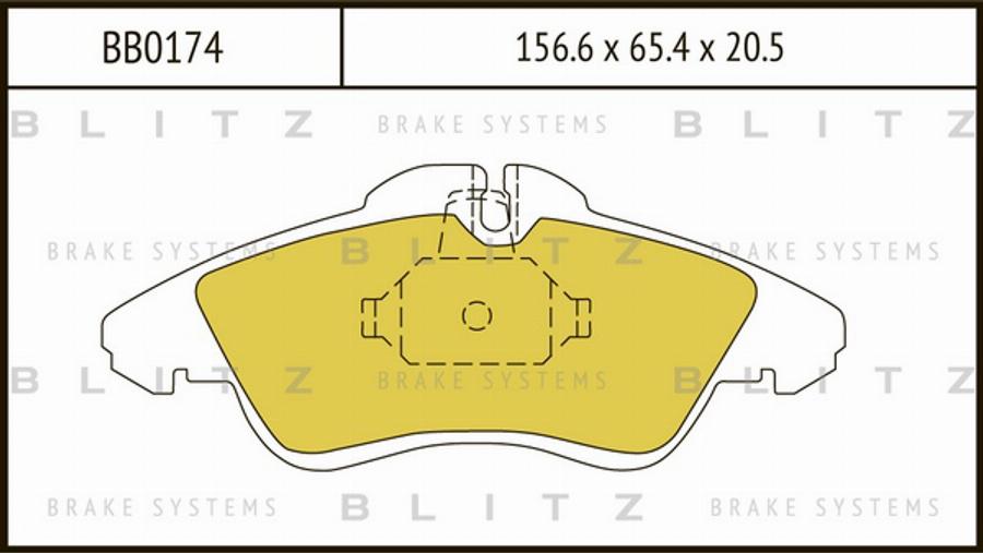 Blitz BB0174 - Гальмівні колодки, дискові гальма autocars.com.ua