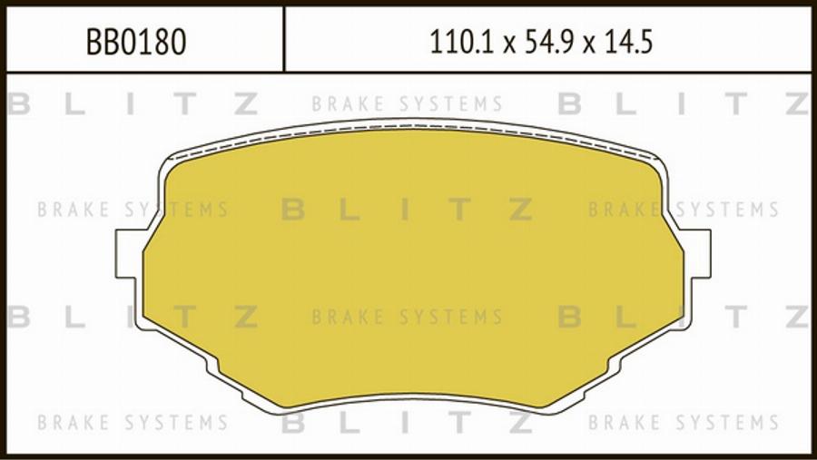 Blitz BB0180 - Гальмівні колодки, дискові гальма autocars.com.ua