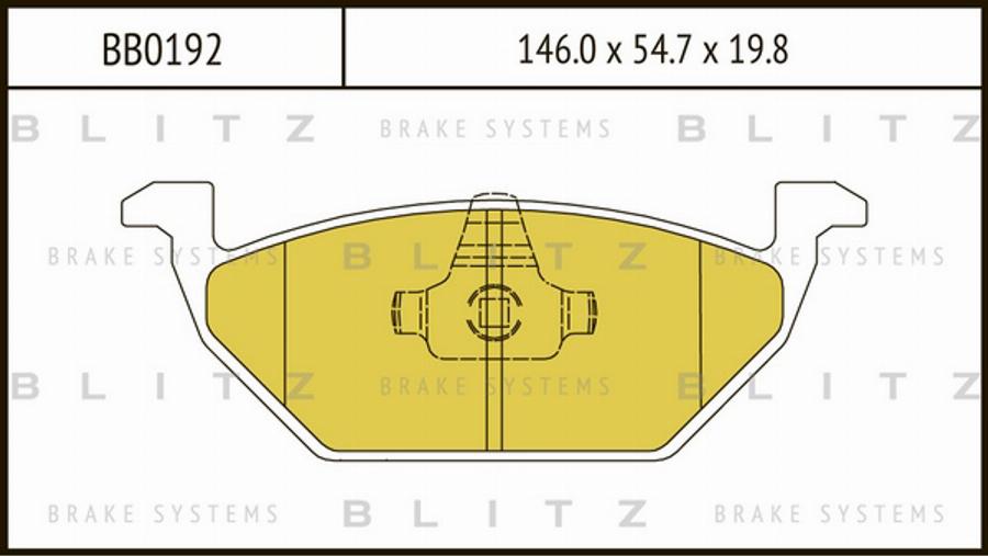 Blitz BB0192 - Тормозные колодки, дисковые, комплект autodnr.net