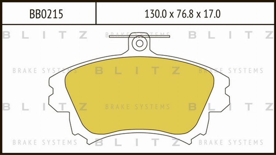 Blitz BB0215 - Гальмівні колодки, дискові гальма autocars.com.ua