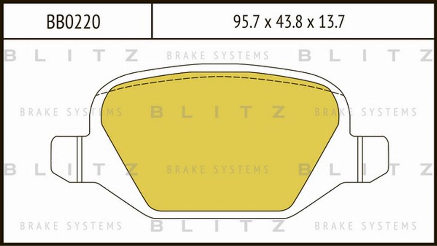 Blitz BB0220 - Тормозные колодки, дисковые, комплект autodnr.net