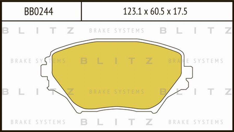 Blitz BB0244 - Гальмівні колодки, дискові гальма autocars.com.ua