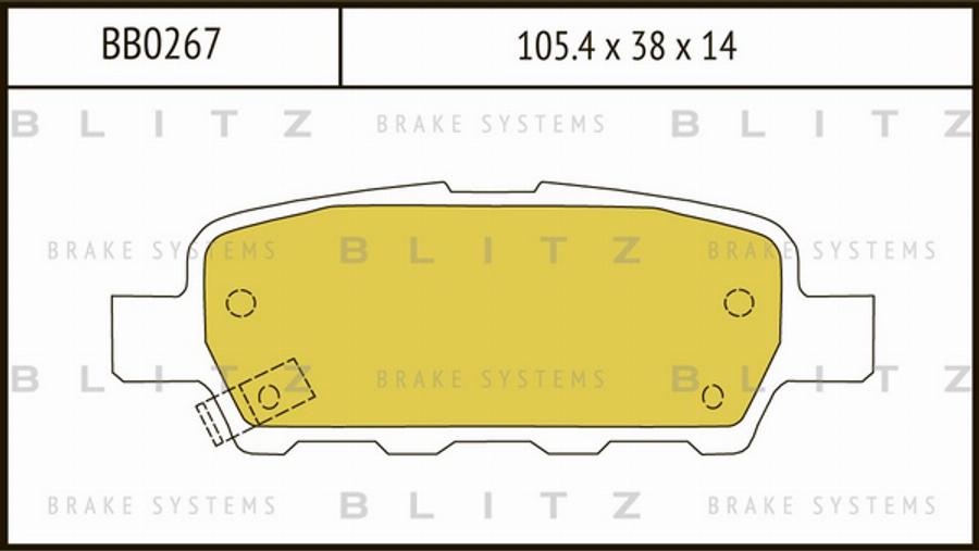 Blitz BB0267 - Гальмівні колодки, дискові гальма autocars.com.ua