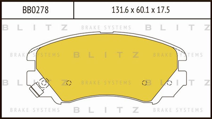 Blitz BB0278 - Тормозные колодки, дисковые, комплект autodnr.net