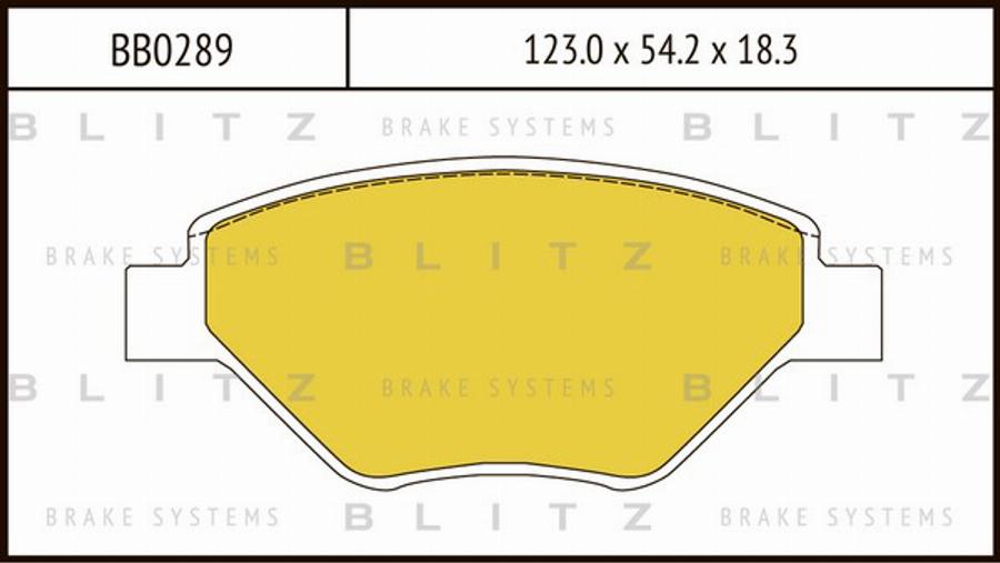 Blitz BB0289 - Гальмівні колодки, дискові гальма autocars.com.ua