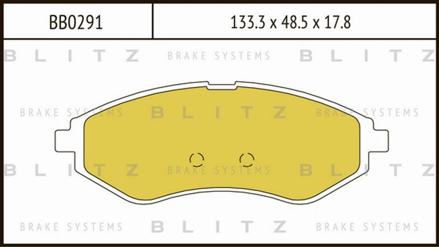 Blitz BB0291 - Тормозные колодки, дисковые, комплект autodnr.net