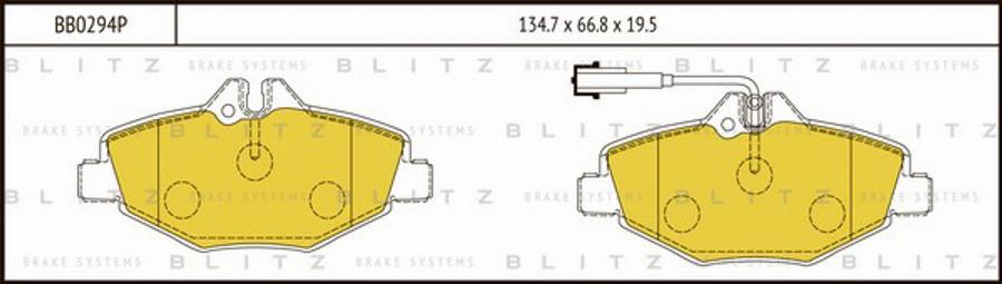 Blitz BB0294P - Тормозные колодки, дисковые, комплект autodnr.net