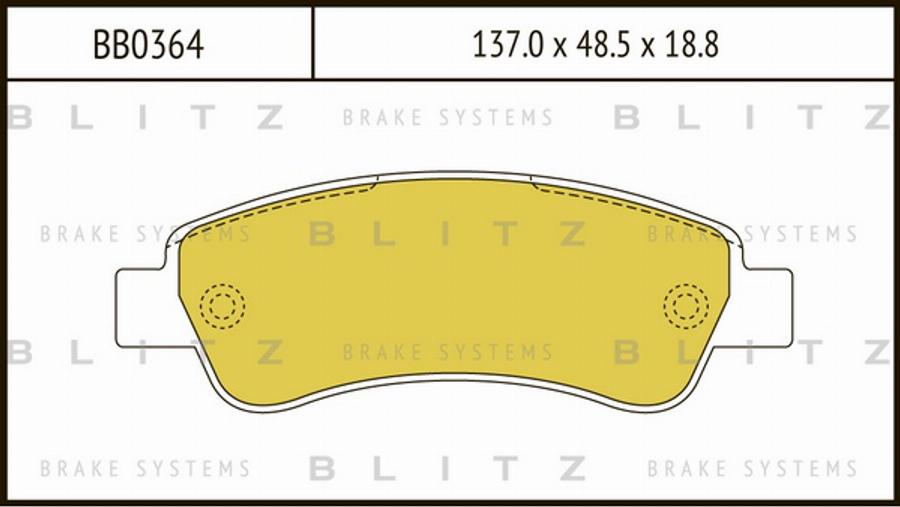 Blitz BB0364 - Тормозные колодки, дисковые, комплект autodnr.net