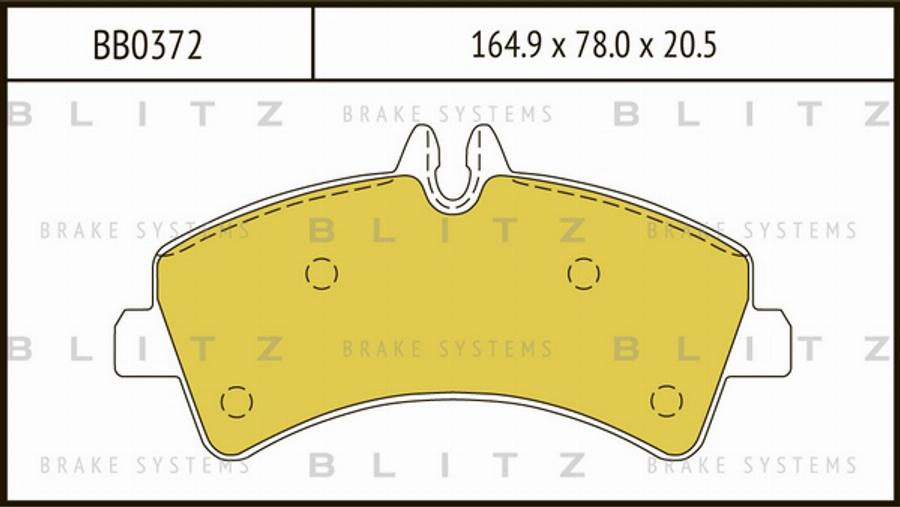 Blitz BB0372 - Тормозные колодки, дисковые, комплект autodnr.net